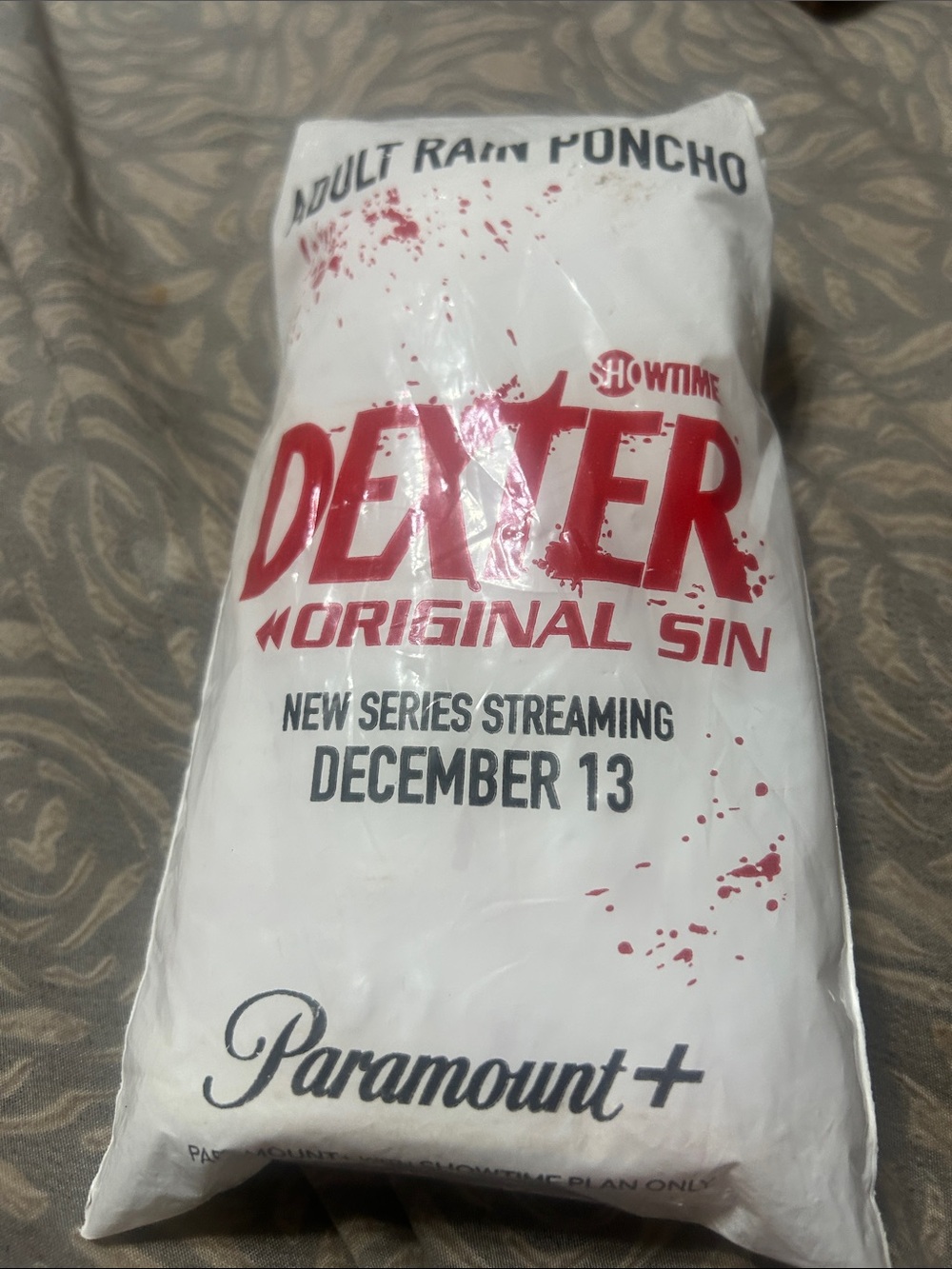 Dexter: New Original Sin Promotional Adult Rain Poncho - White & Red